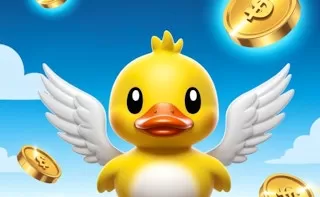 A Duck Collecting Coins