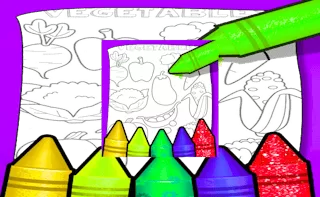Fruits And Vegetables Coloring For Kids Printable