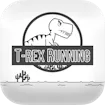 T-Rex Running Black and White